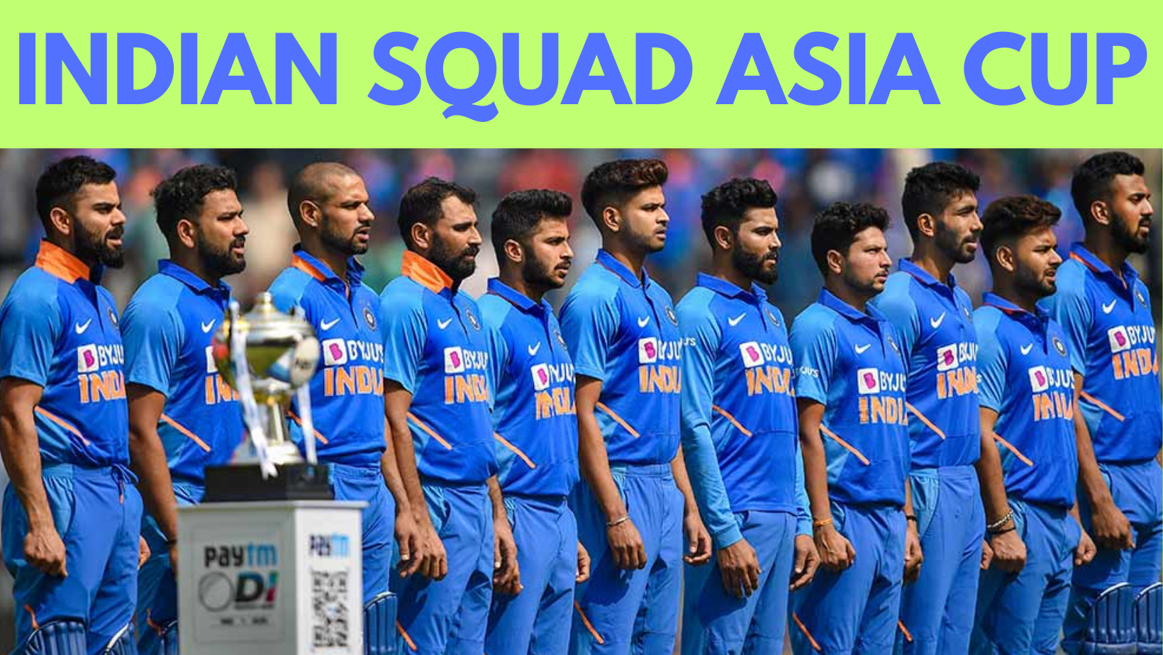 indian squad asia cup