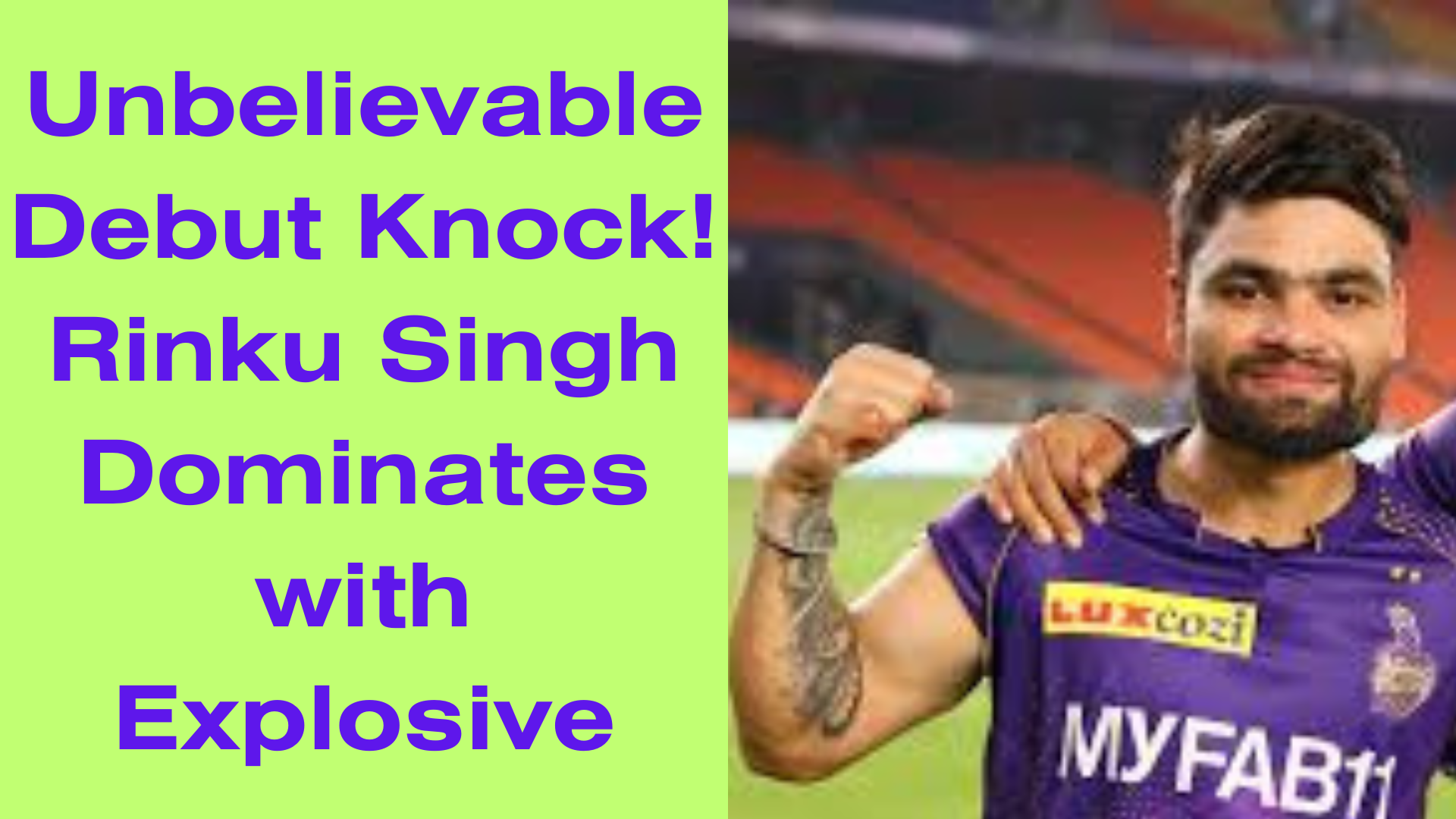 Unbelievable Debut Knock! Rinku Singh Dominates with Explosive
